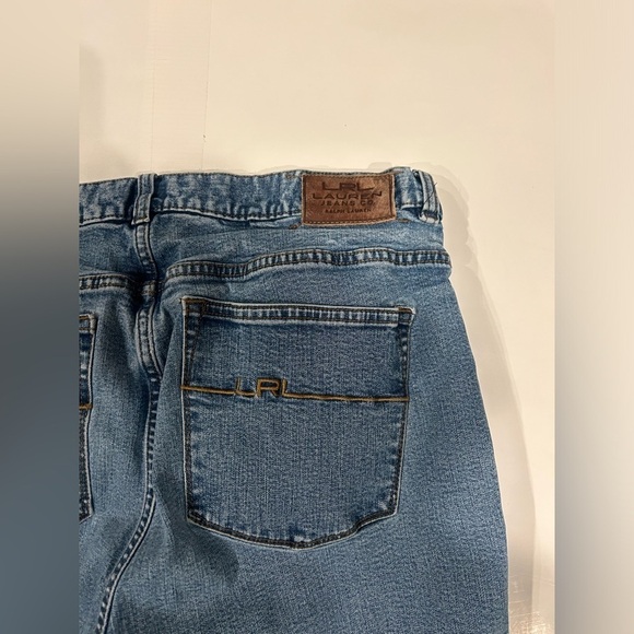 Lauren Ralph Lauren Denim Skinny Jeans Women’s 12 Petite Light Wash Logo Stitch - Picture 4 of 9